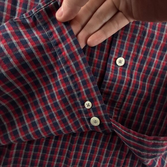 Brooks Brothers Button Up Shirt Men Red Blue Check Long Sleeve Large Regent - Picture 10 of 11